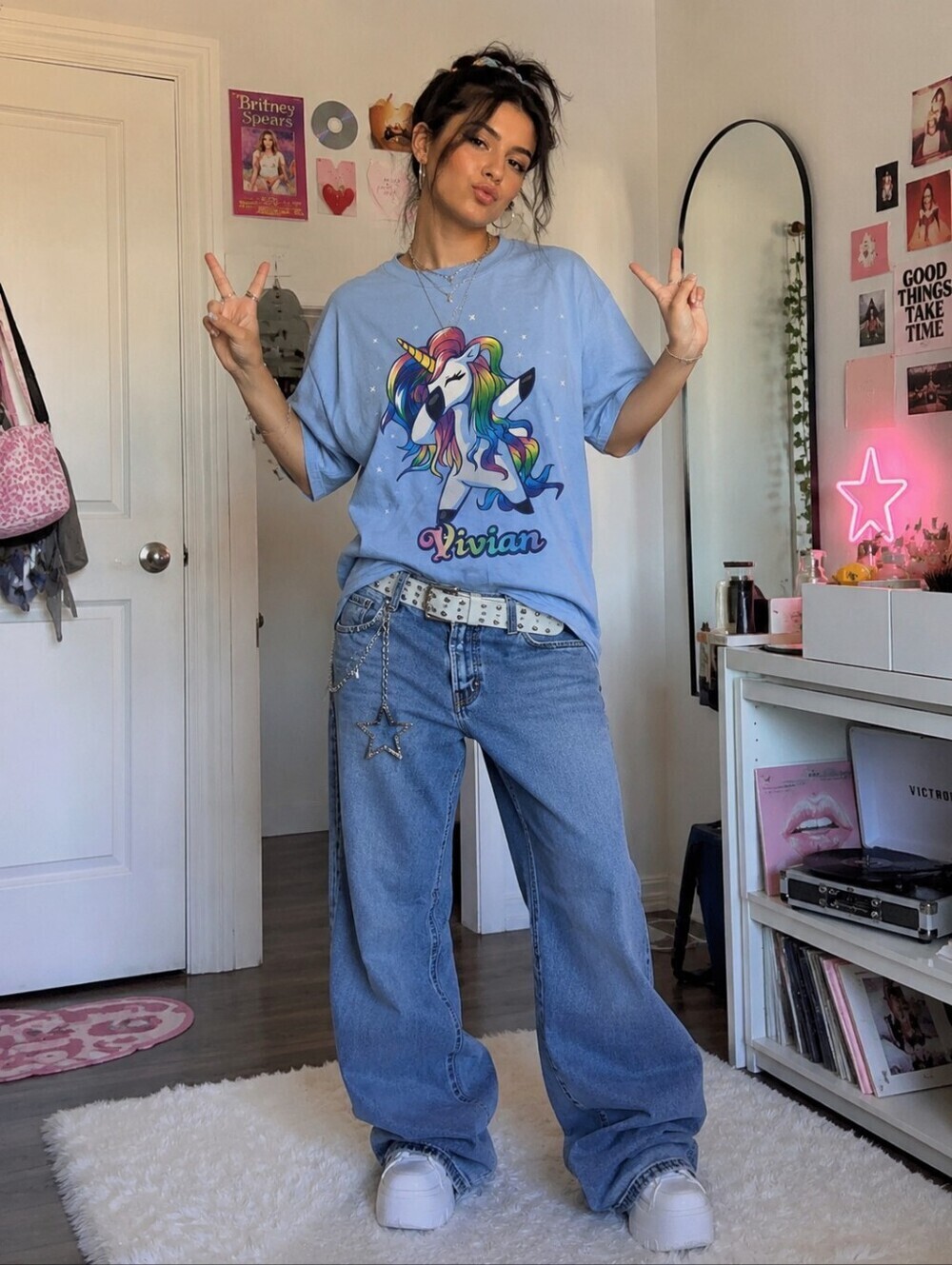 U2K UNICORN T SHIRT SIZE LARGE